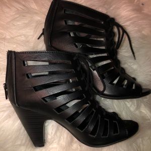 Black Strappy Heels
